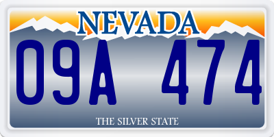 NV license plate 09A474