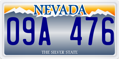 NV license plate 09A476