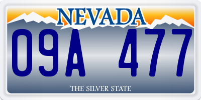 NV license plate 09A477