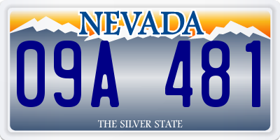 NV license plate 09A481