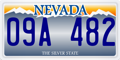 NV license plate 09A482