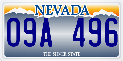 NV license plate 09A496