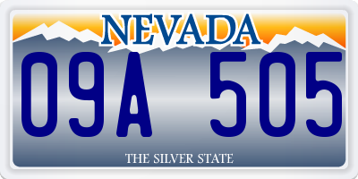 NV license plate 09A505