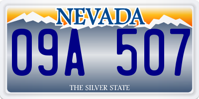 NV license plate 09A507