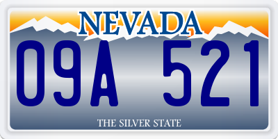 NV license plate 09A521