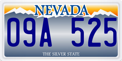 NV license plate 09A525