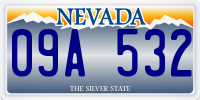 NV license plate 09A532