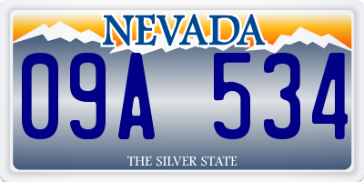 NV license plate 09A534