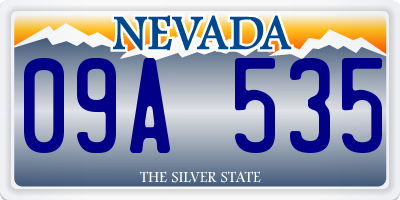 NV license plate 09A535