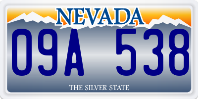 NV license plate 09A538