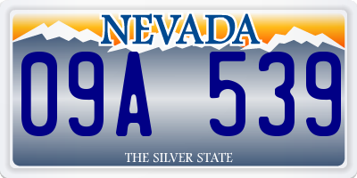 NV license plate 09A539