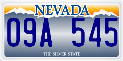 NV license plate 09A545