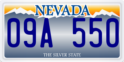 NV license plate 09A550