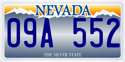 NV license plate 09A552