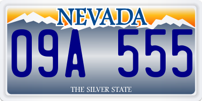 NV license plate 09A555