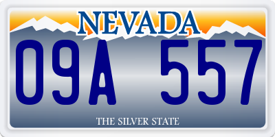 NV license plate 09A557