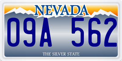 NV license plate 09A562