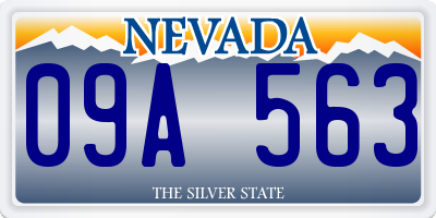 NV license plate 09A563