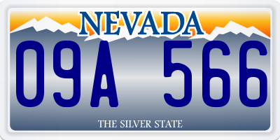 NV license plate 09A566