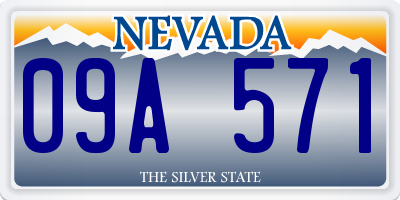 NV license plate 09A571