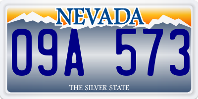 NV license plate 09A573