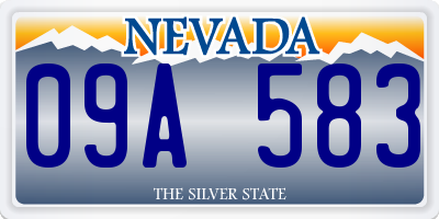 NV license plate 09A583