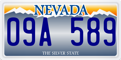 NV license plate 09A589
