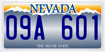 NV license plate 09A601