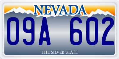 NV license plate 09A602
