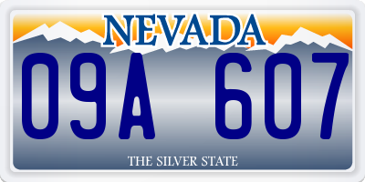 NV license plate 09A607