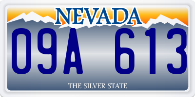 NV license plate 09A613