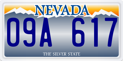 NV license plate 09A617