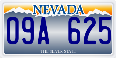NV license plate 09A625