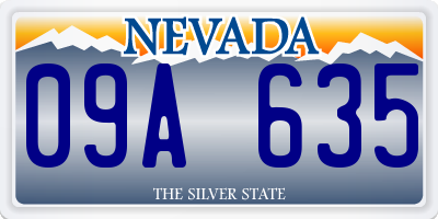 NV license plate 09A635