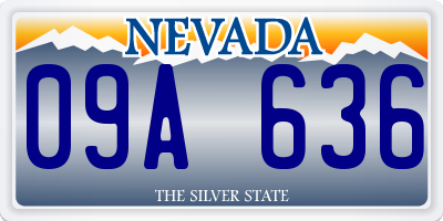 NV license plate 09A636