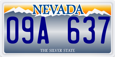 NV license plate 09A637