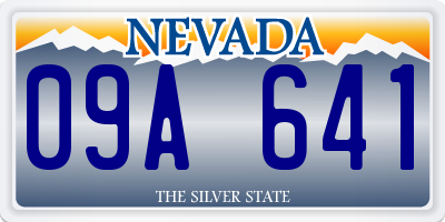 NV license plate 09A641