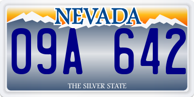 NV license plate 09A642