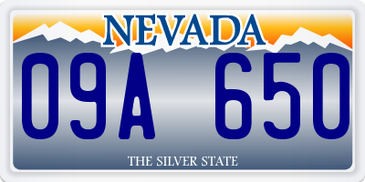 NV license plate 09A650