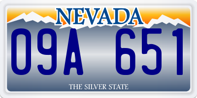 NV license plate 09A651