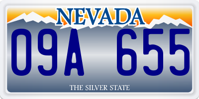 NV license plate 09A655