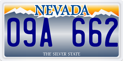 NV license plate 09A662