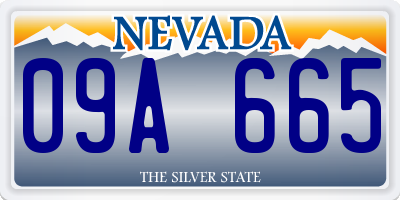 NV license plate 09A665