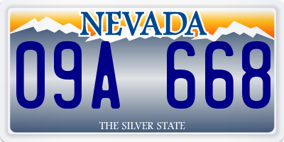 NV license plate 09A668