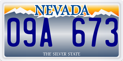 NV license plate 09A673