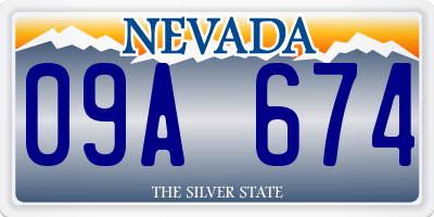 NV license plate 09A674