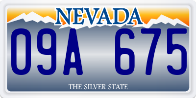 NV license plate 09A675