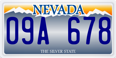 NV license plate 09A678