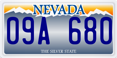 NV license plate 09A680