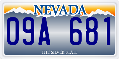 NV license plate 09A681